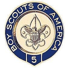 Scouter Veteran Award  - 5-year pin