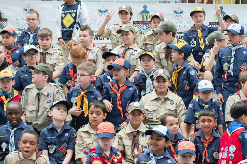 Scouts in the crowd