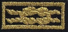 Unit Leader Award of Merit patch (gold mylar square knot on a black background)