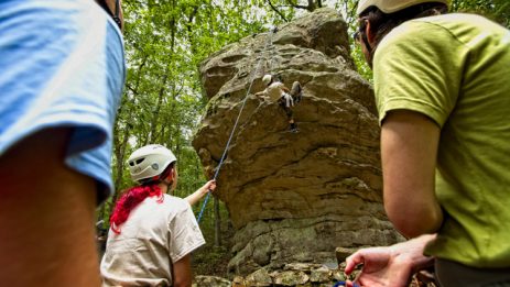 Scouts at Camp Comer - Rappelling